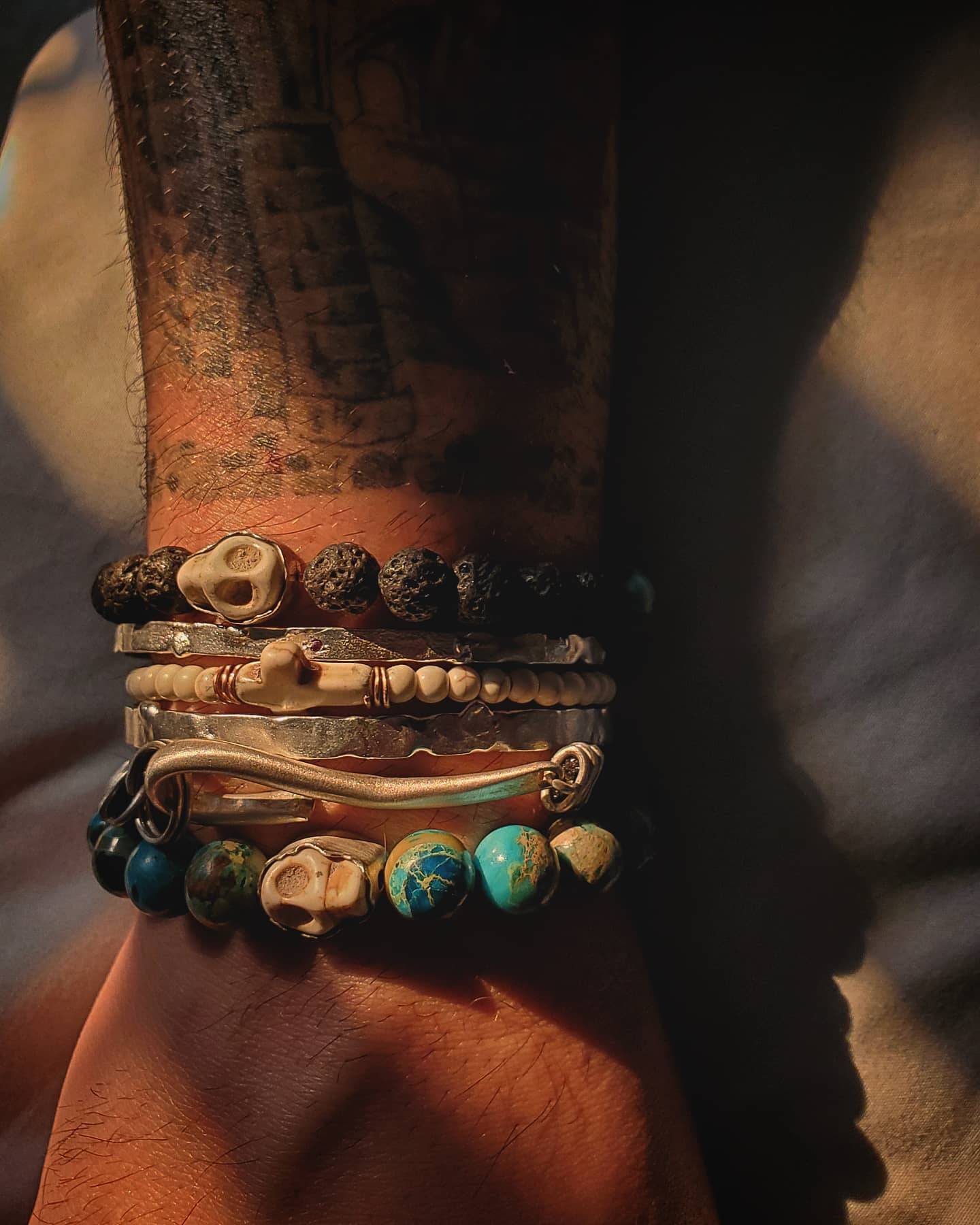 anchor bracelet | silver & leather