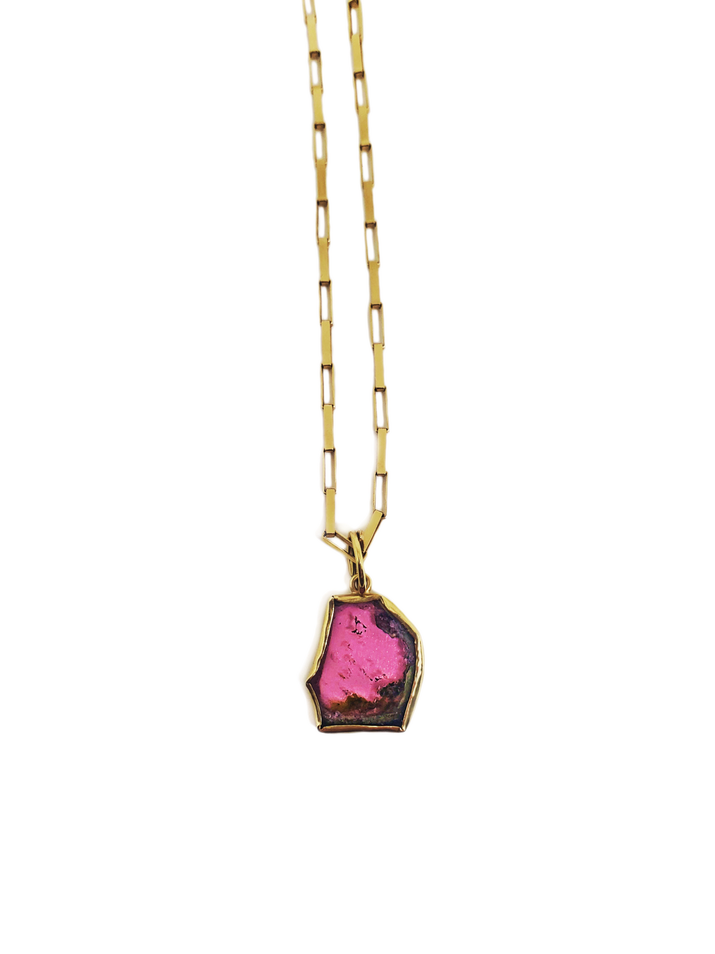 watermelon necklace | 18K gold & tourmaline