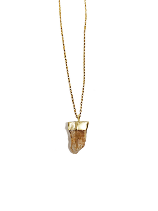 citrine capsule  | 18k gold